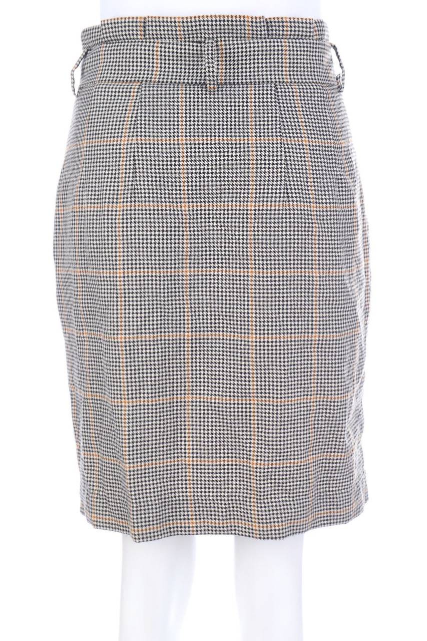 Carou H&M Paperbag-Bleistift-Rock Mit Karo-Muster