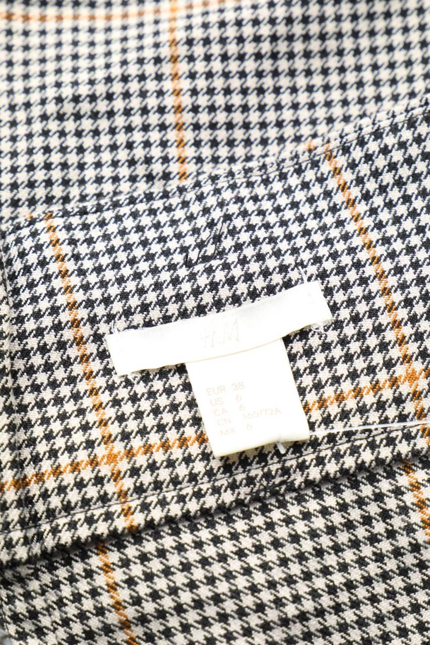 Carou H&M Paperbag-Bleistift-Rock Mit Karo-Muster