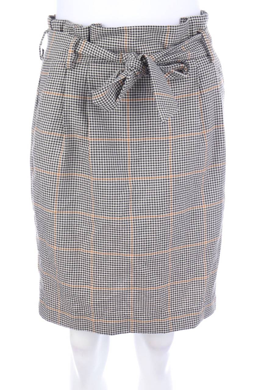 Carou H&M Paperbag-Bleistift-Rock mit Karo-Muster