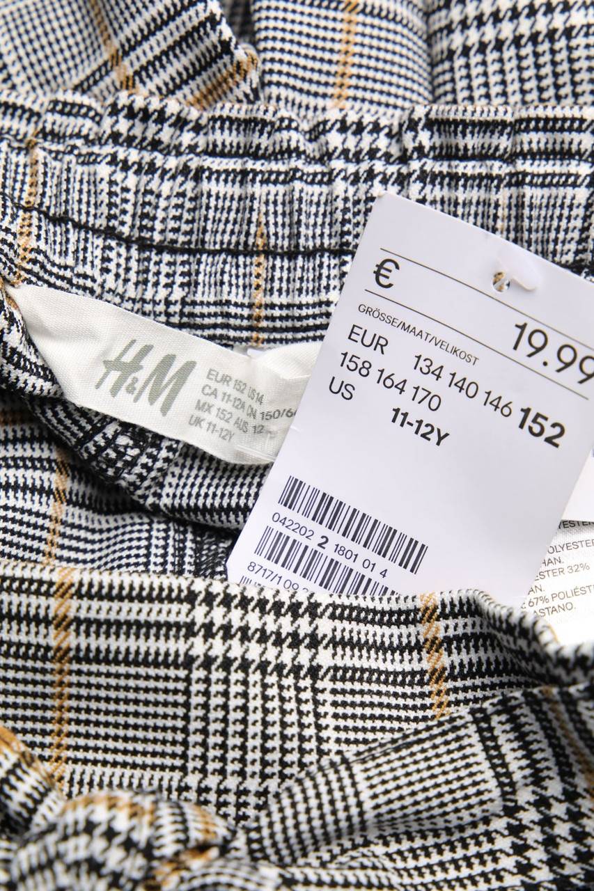 Carou H&M Paperbag-Hose Mit Karo-Muster