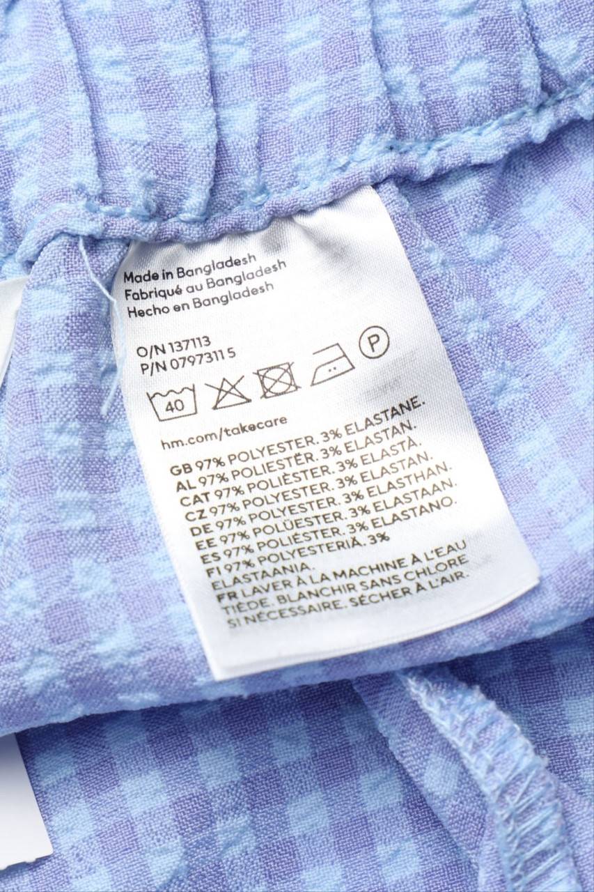 Carou H&M Paperbag-Shorts Mit Karo-Muster