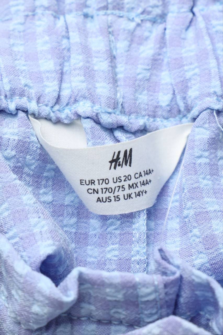 Carou H&M Paperbag-Shorts Mit Karo-Muster