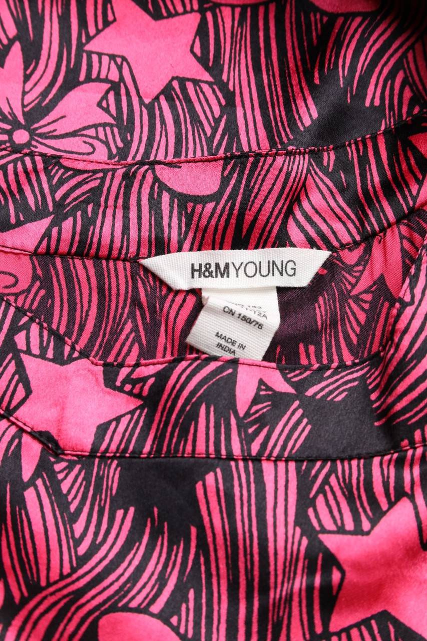 Carou H&M Satin-Kleid Mit Print