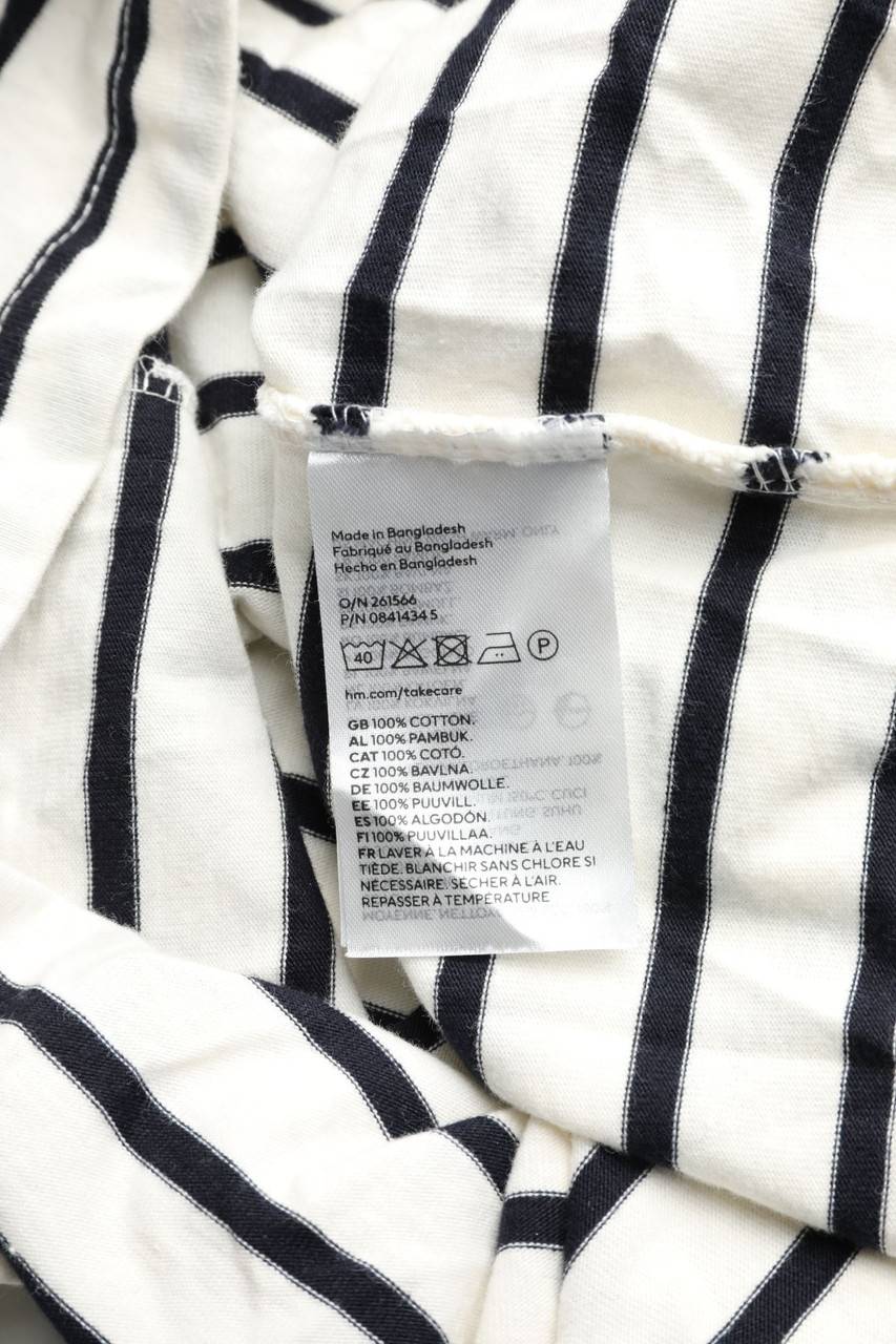Carou H&M Streifen-Kleid Aus Baumwolle