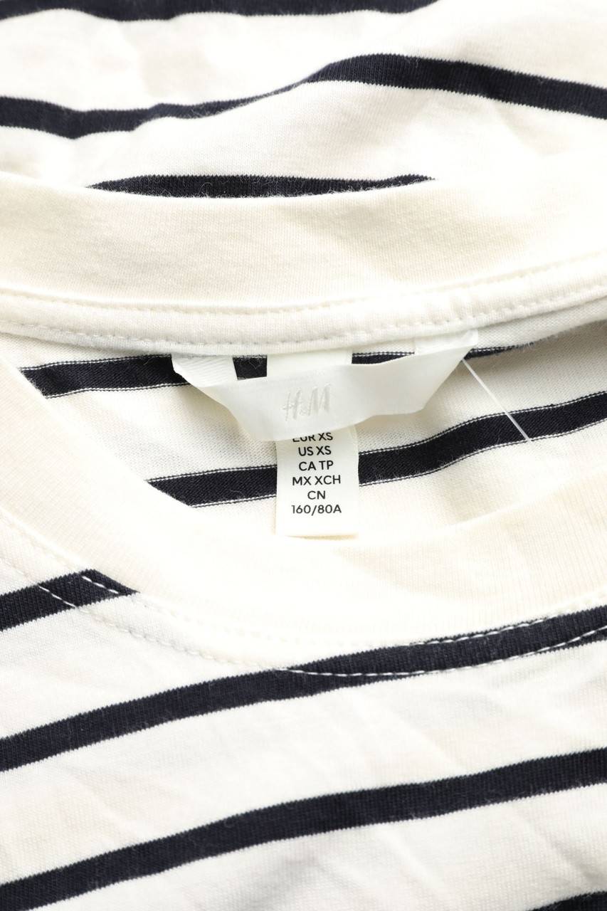Carou H&M Streifen-Kleid Aus Baumwolle