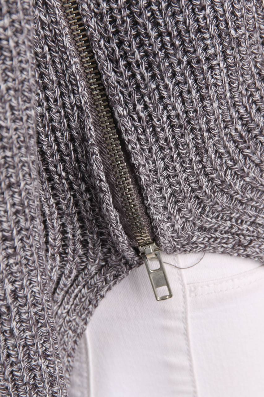 Carou H&M Strick-Pullover Mit Reißverschluss