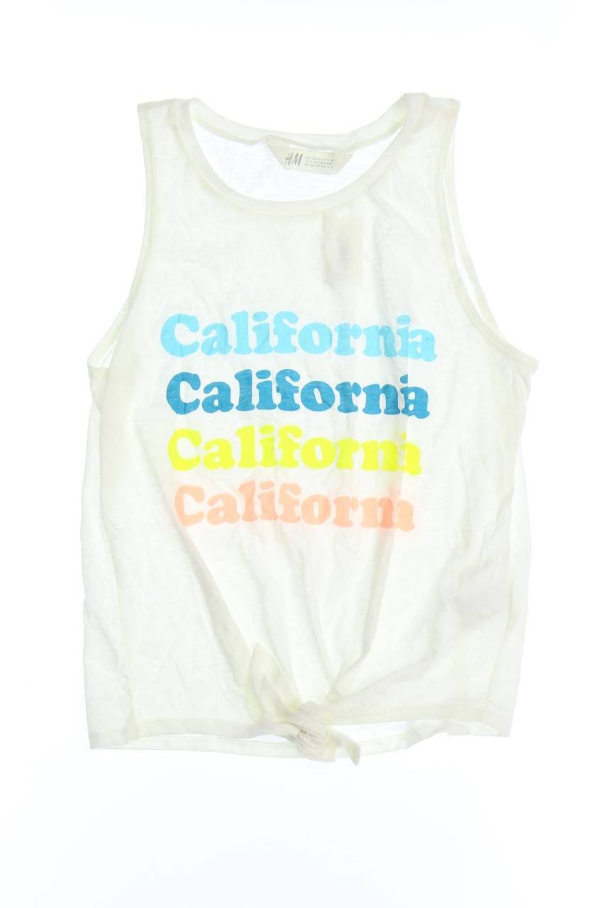 Carou H&M Top mit Statement-Print zum Knoten