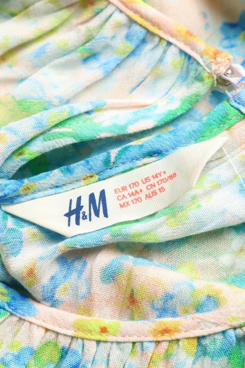 Carou H&M Träger-Top Aus Viskose Mit Blumen-Print