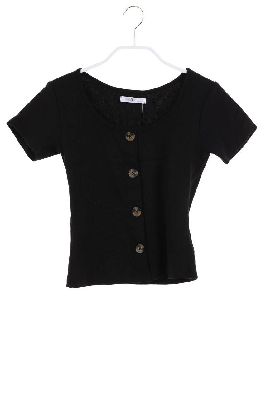 Carou Hailys T-Shirt mit Schmuck-Knöpfen