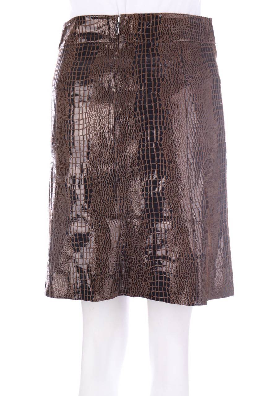 Carou HALLHUBER Lederrock Mit Animal-Print