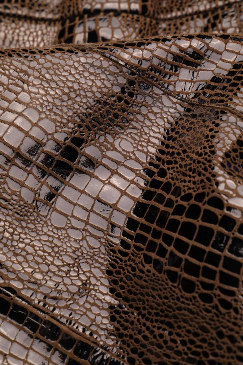 Carou HALLHUBER Lederrock Mit Animal-Print