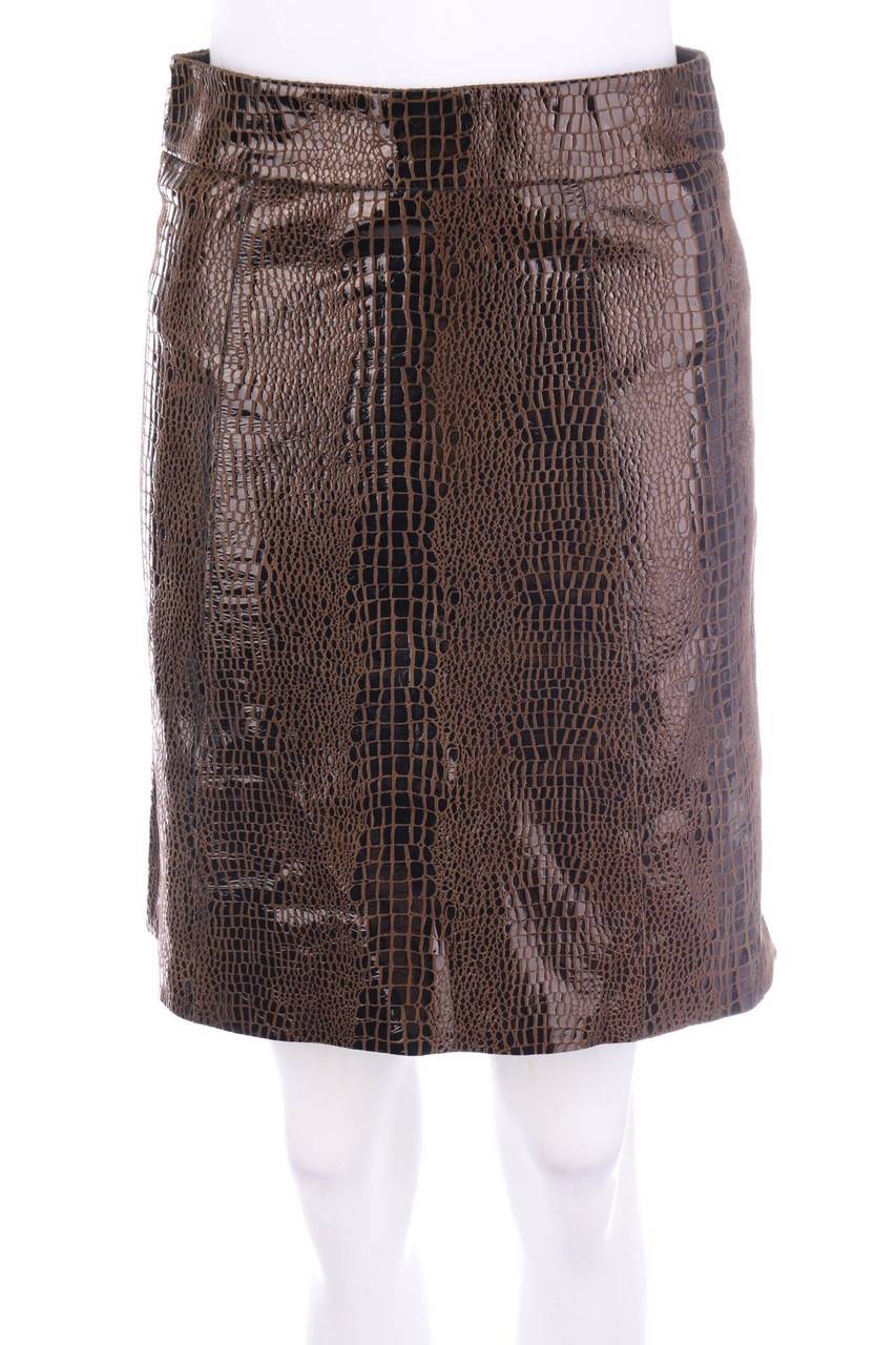 Carou HALLHUBER Lederrock mit Animal-Print