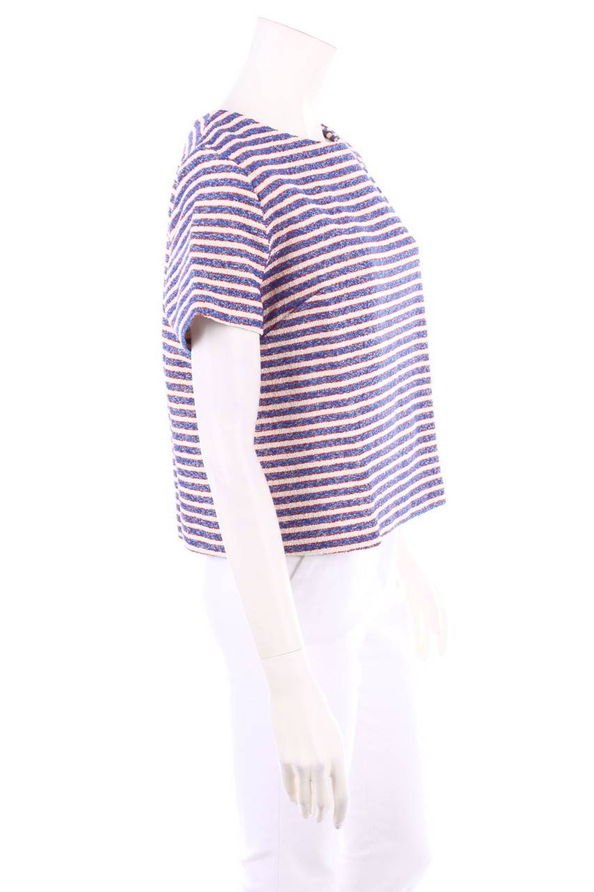 Carou Hanita Kurzarm-Pullover Im Breton Style