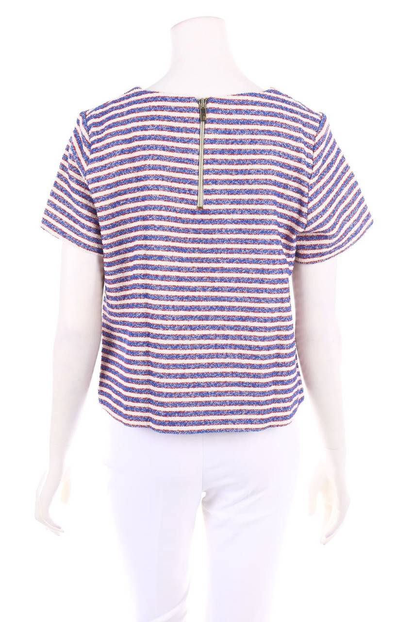 Carou Hanita Kurzarm-Pullover Im Breton Style