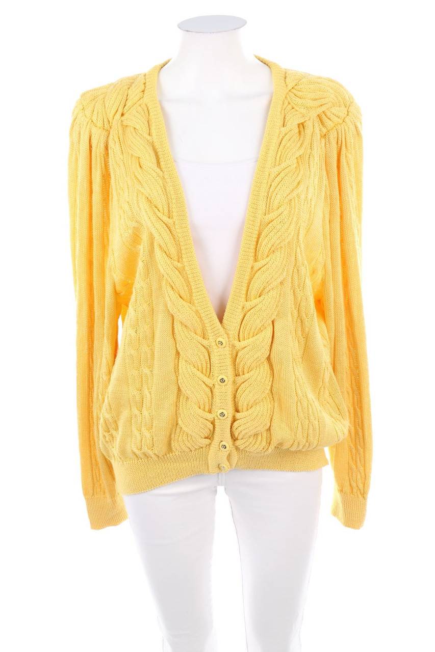 Carou Heinzelmann Cardigan mit Zopf-Muster