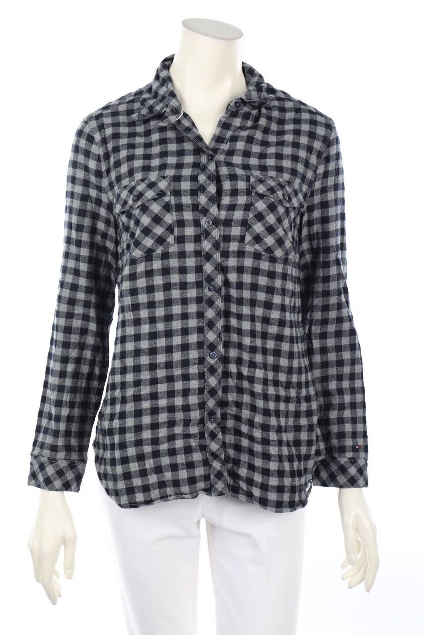 Carou Hilfiger Denim Karo-Hemd-Bluse