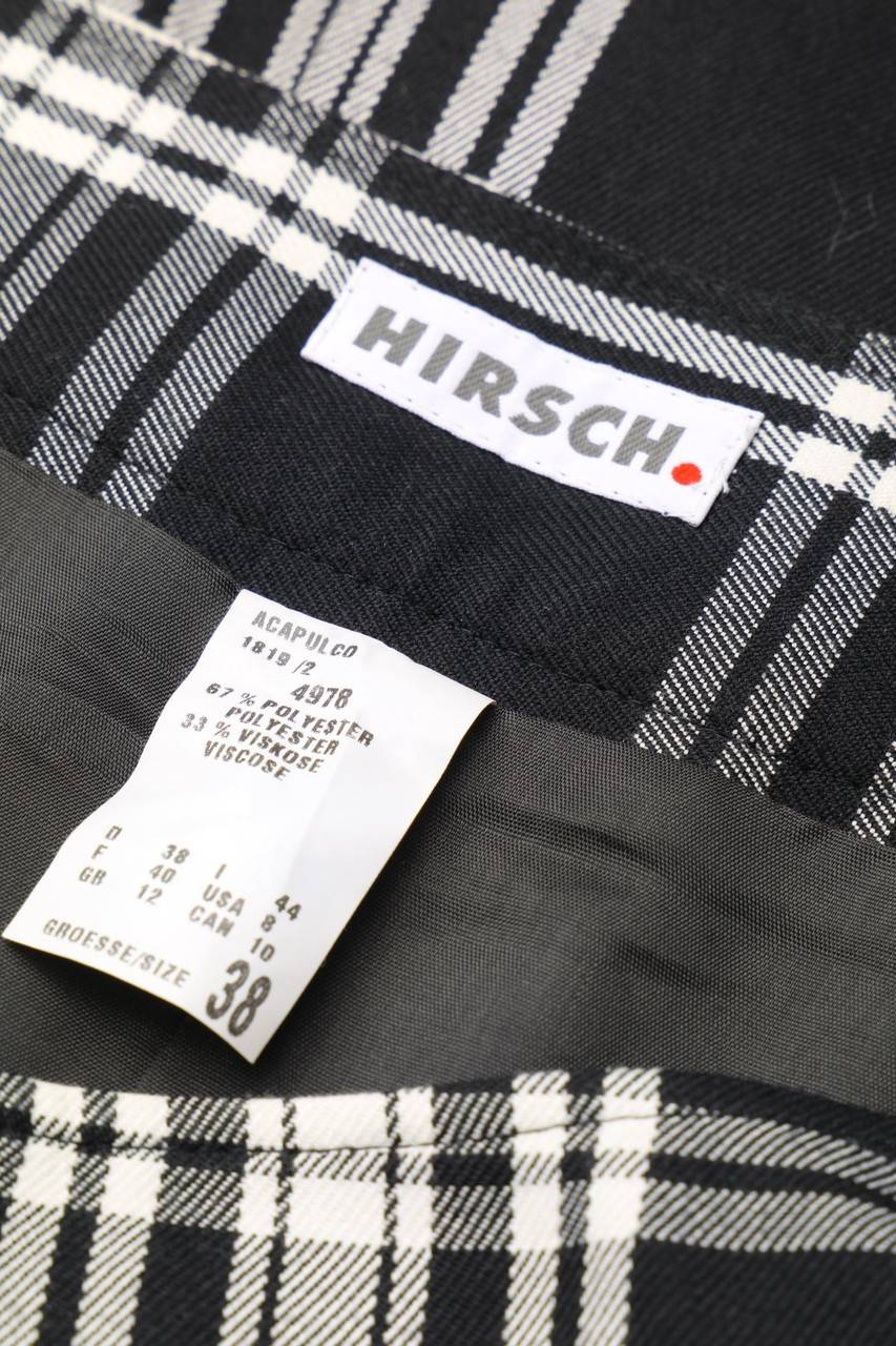 Carou HIRSCH. Falten-Mini-Rock Mit Karo-Muster