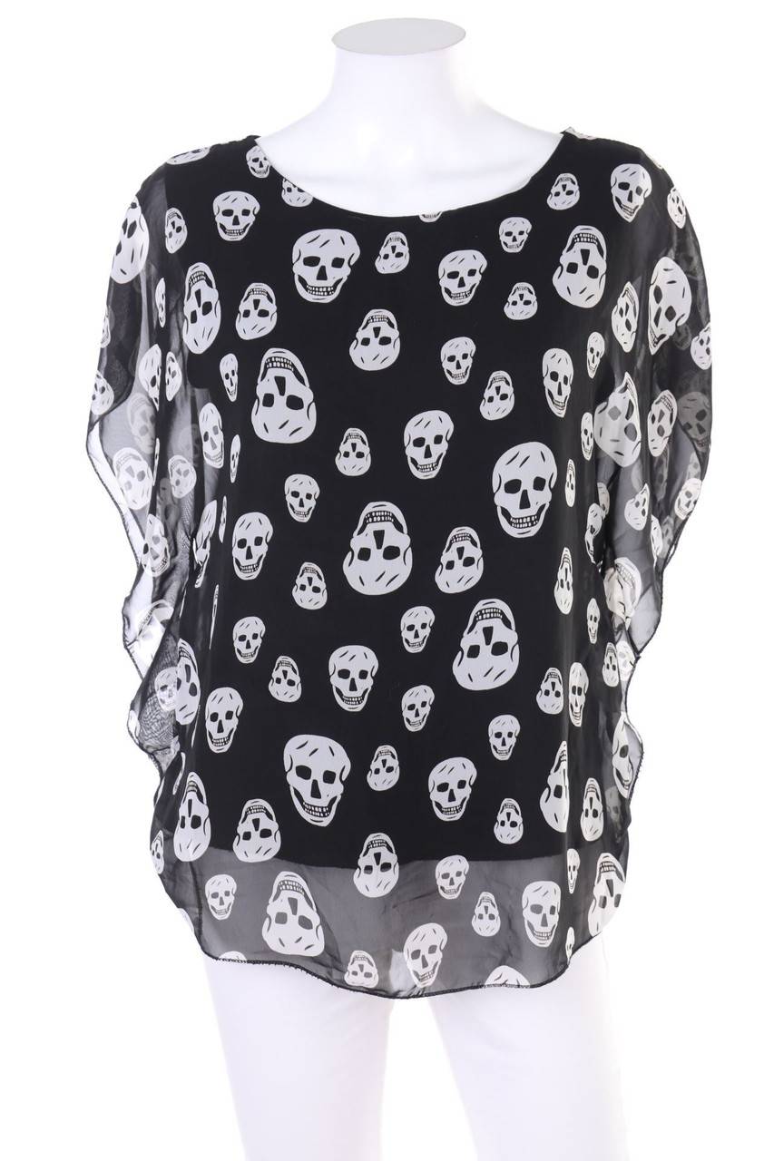 Carou Histoire de plaire Kurzarm-Bluse mit Print