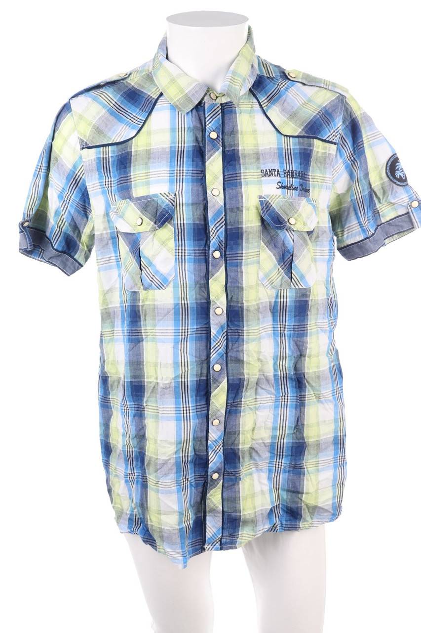 Carou Identic Kurzarm-Hemd mit Karo-Muster