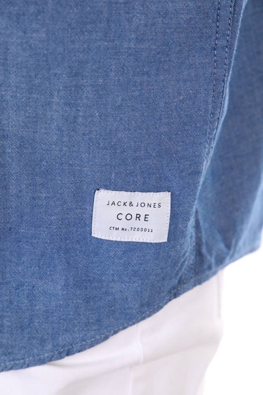 Carou JACK & JONES Kurzarm-Hemd In Denim-Optik