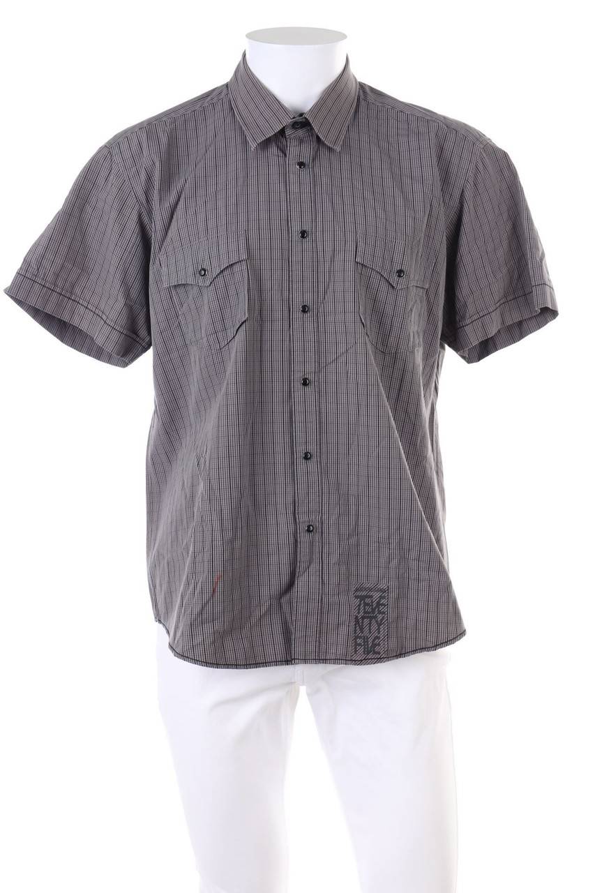 Carou JACK & JONES Kurzarm-Hemd mit Karo-Muster