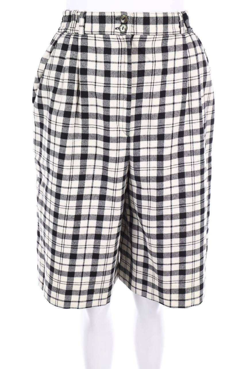 Carou Jacquemine Karo-Bermuda-Shorts aus Woll-Mix