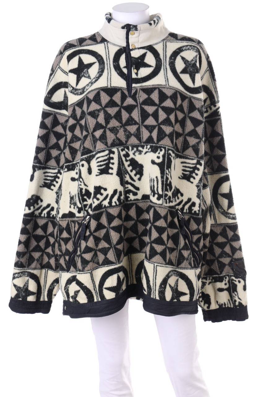 Carou JET SET Fleece-Pullover mit Print