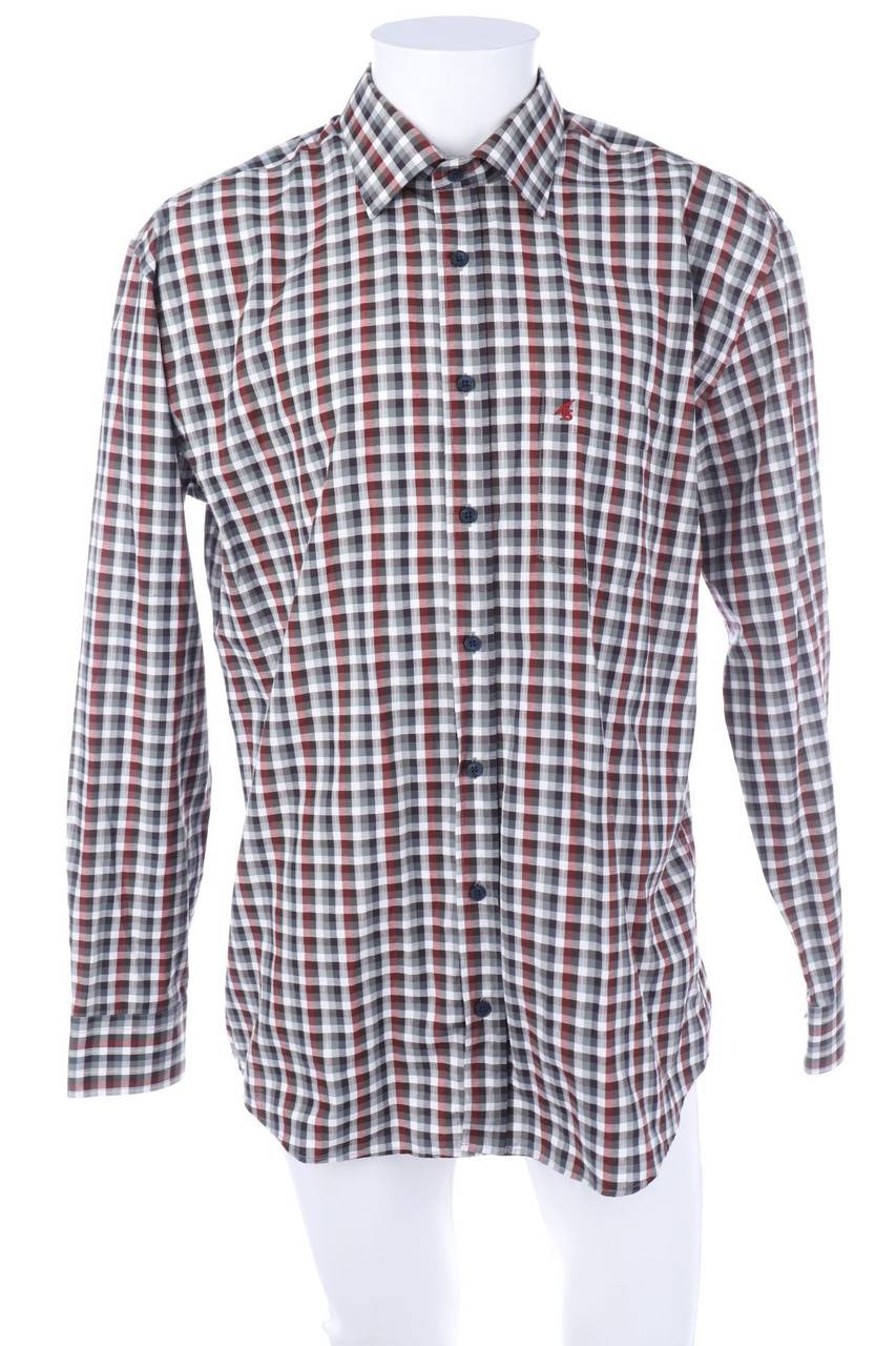 Carou JIM SPENCER kariertes Hemd aus Baumwoll-Mix