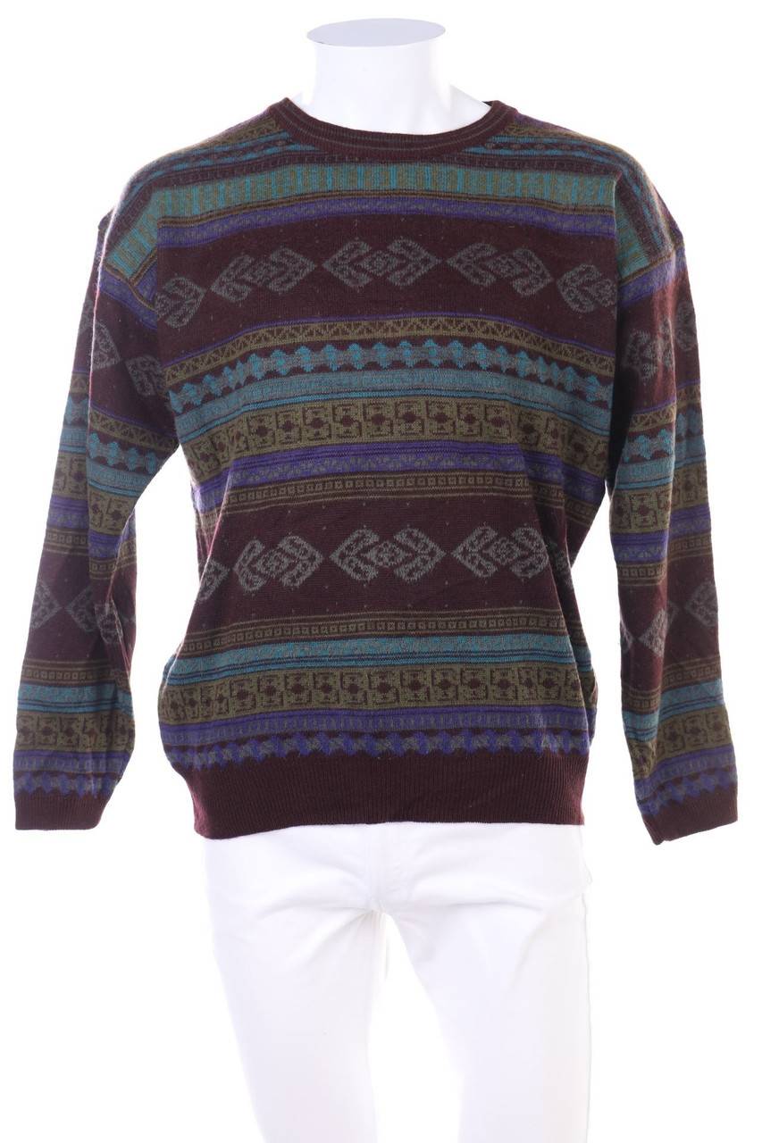 Carou JOCKEY. Muster-Pullover aus Woll-Mix