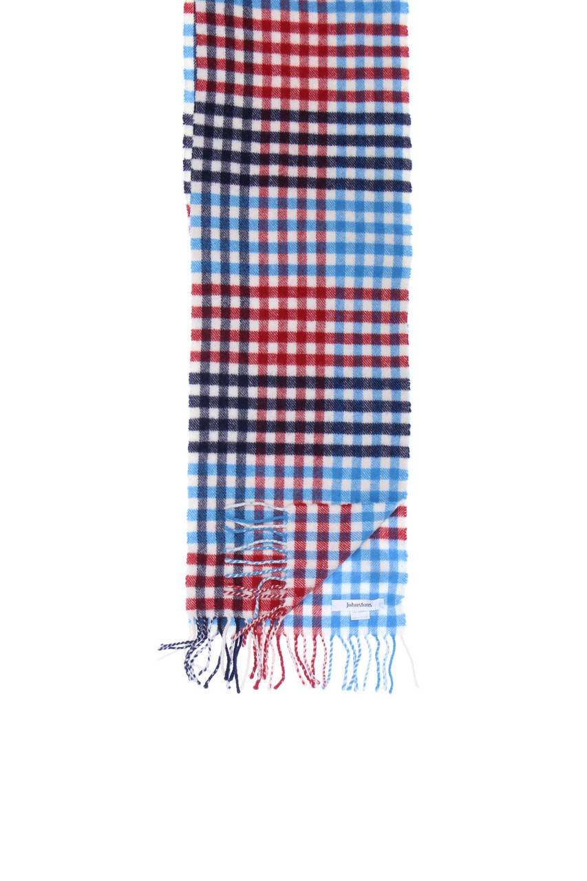 Carou Johnstons Lambswool-Schal mit Karo-Muster