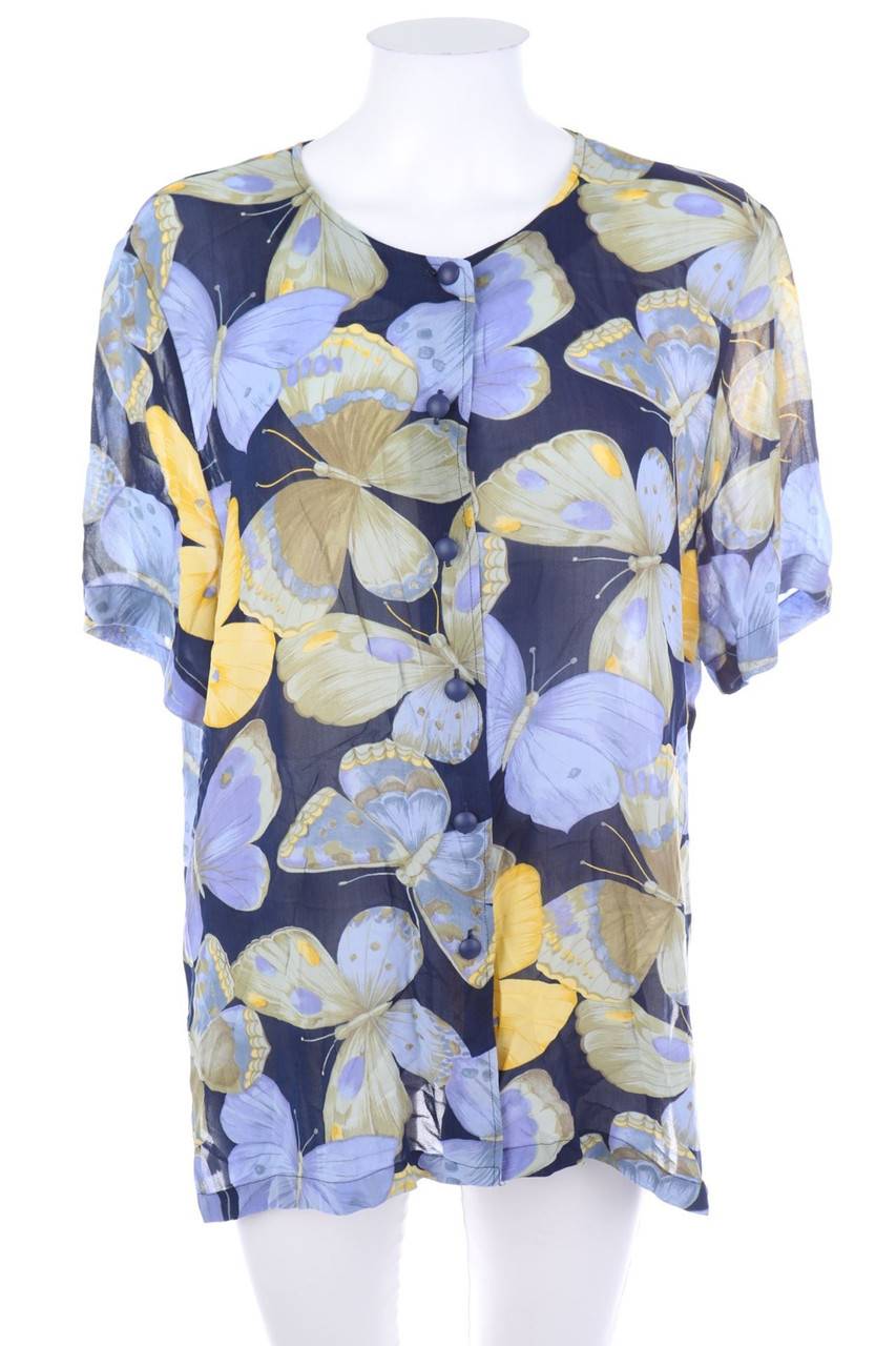 Carou Julietta Kurzarm-Bluse mit Blumen-Print