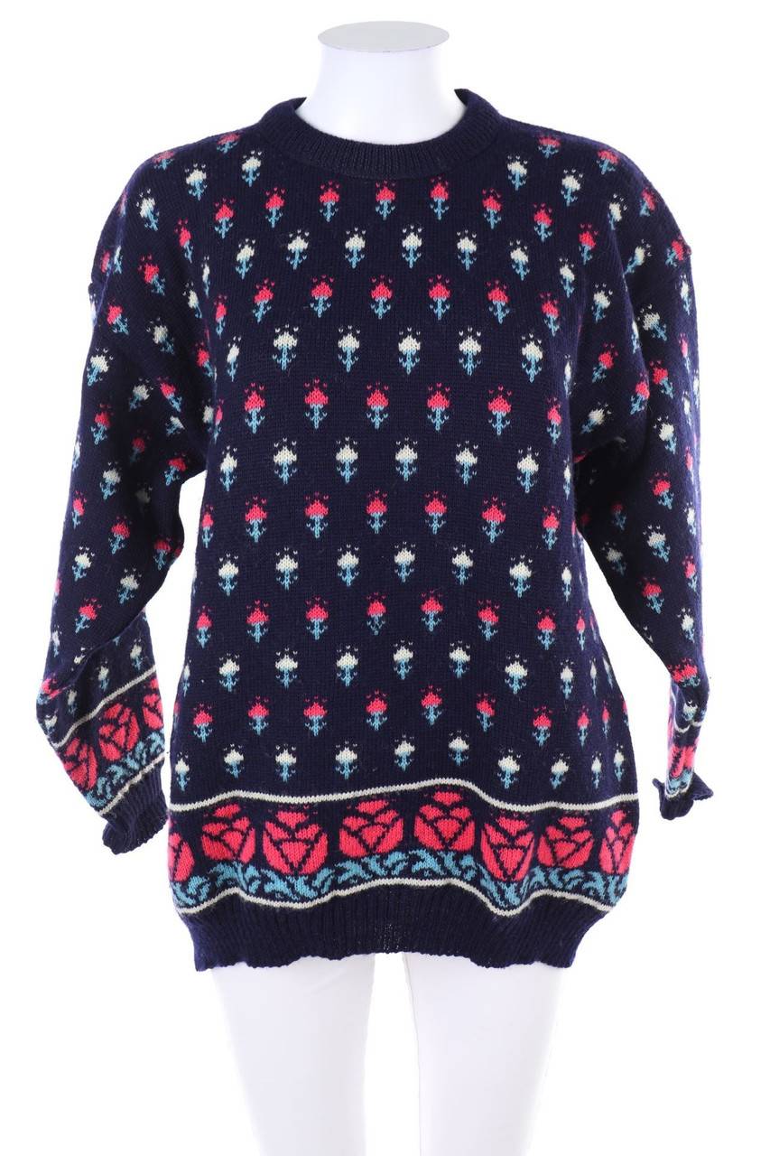 Carou KEATS Schurwoll-Pullover mit Print