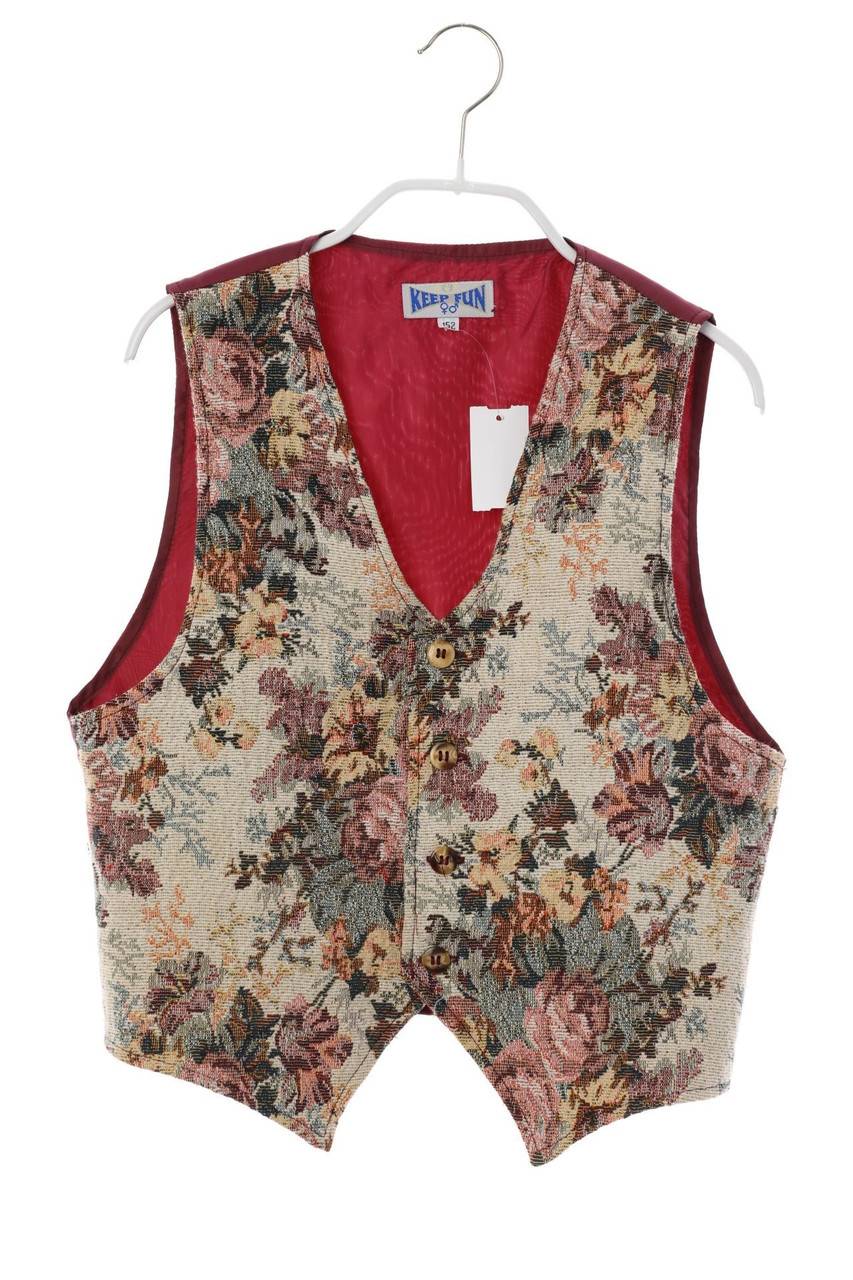 Carou KEEP FUN Vintage-Weste mit floralem Muster