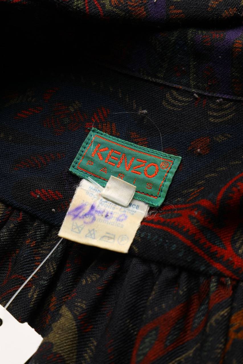 Carou KENZO Kleid Aus Woll-Mix Mit Paisley-Print