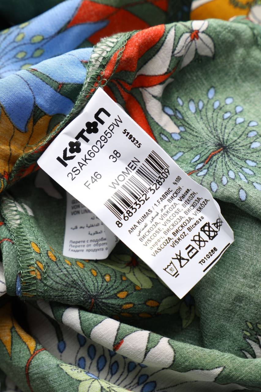 Carou KOTON Kurzarm-Bluse Zum Knoten