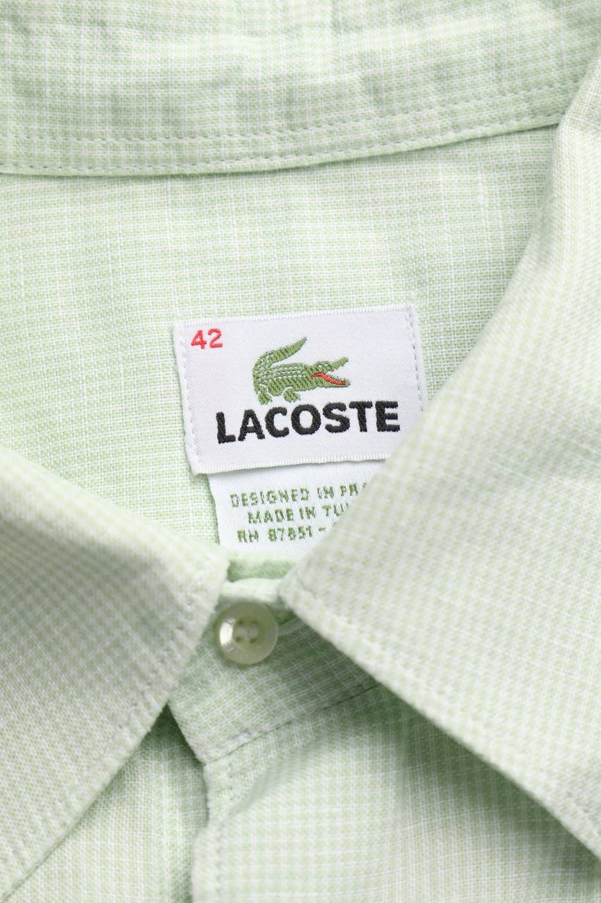 Carou LACOSTE Kurzarm-Hemd Mit Leinen