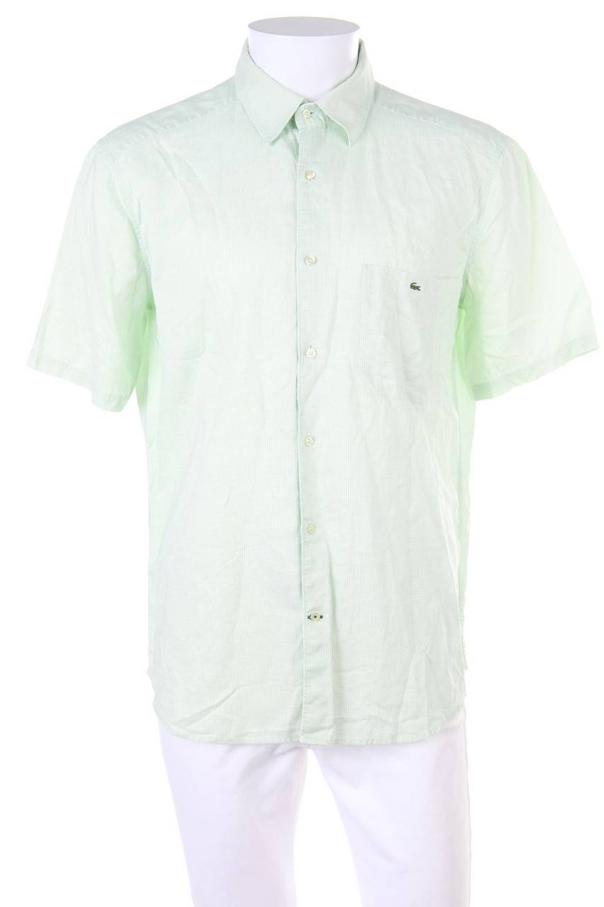 Carou LACOSTE Kurzarm-Hemd mit Leinen