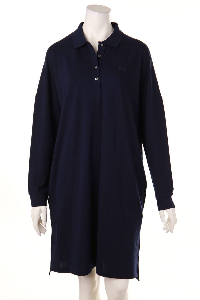 Carou LACOSTE Oversize-Kleid mit Logo-Stickerei