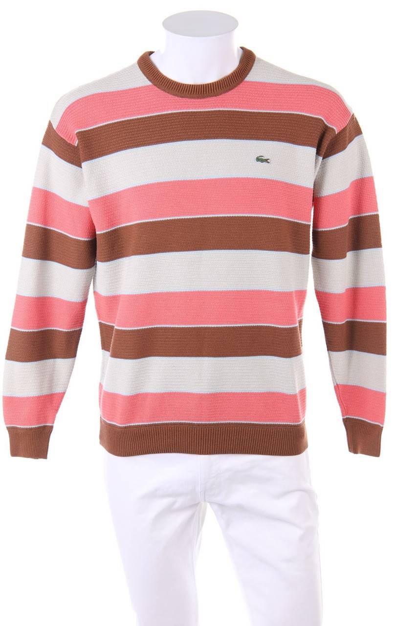 Carou LACOSTE Rundhals-Pullover mit Logo-Stickerei