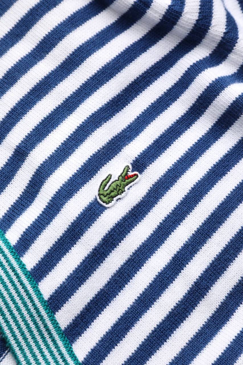 Carou LACOSTE Streifen-Cardigan Mit Logo-Patch