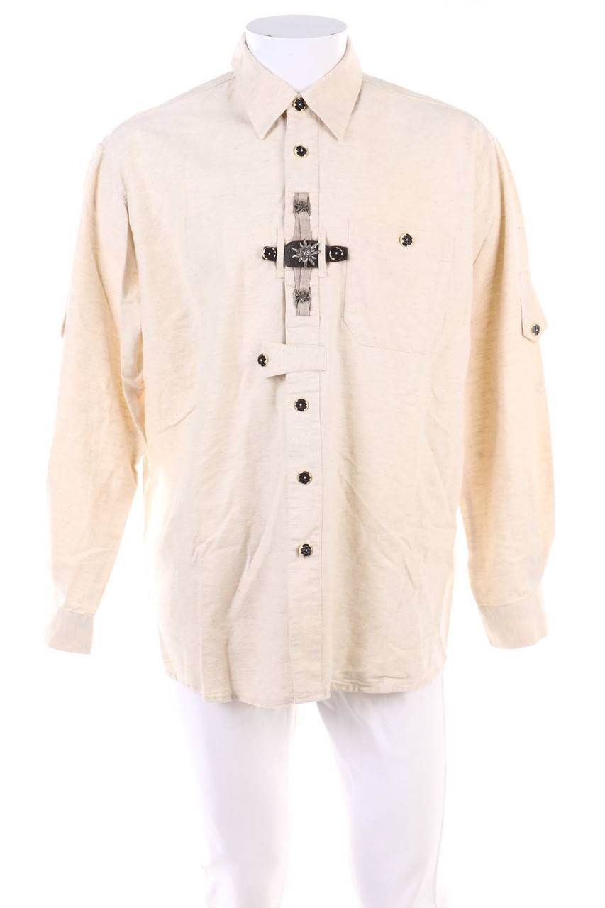 Carou LANDHAUS Trachten-Hemd mit Krempel-Ärmeln