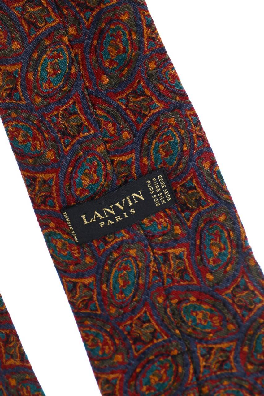 Carou LANVIN PARIS Seiden-Krawatte Mit Geo-Print