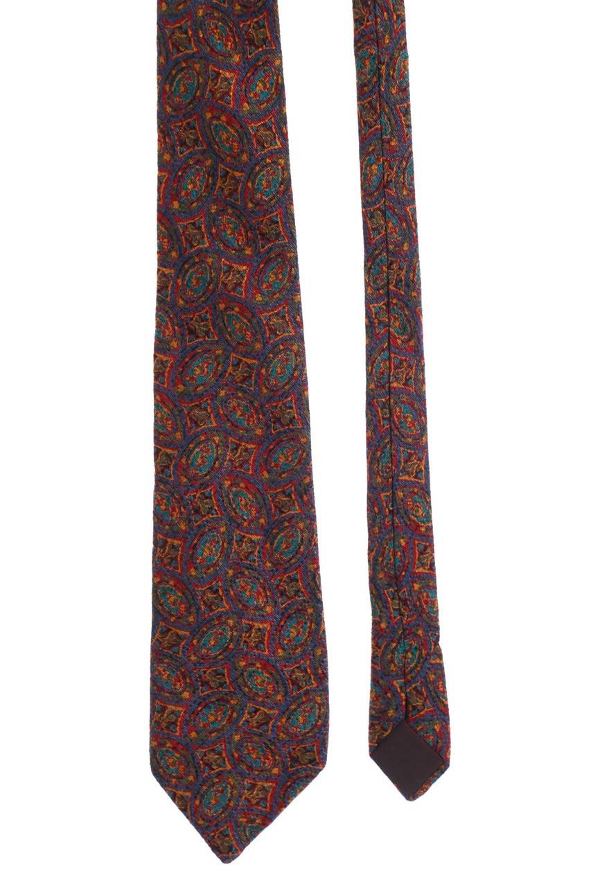 Carou LANVIN PARIS Seiden-Krawatte mit Geo-Print