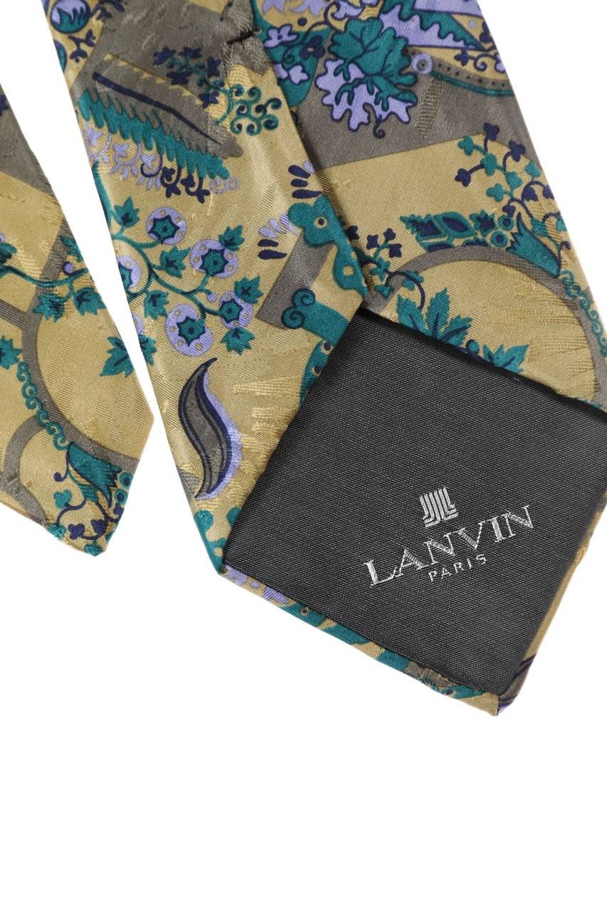 Carou LANVIN PARIS Seiden-Krawatte Mit Print