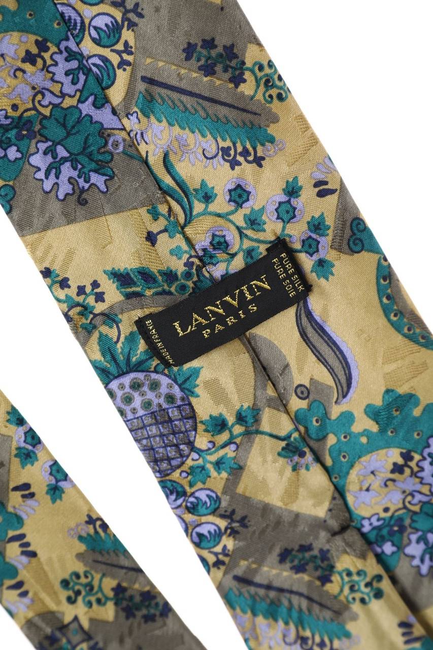 Carou LANVIN PARIS Seiden-Krawatte Mit Print