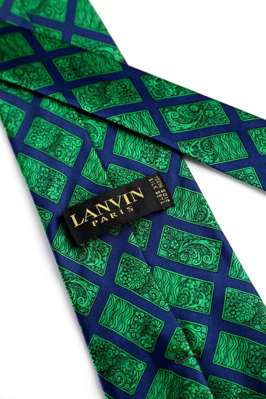 Carou LANVIN PARIS Seiden-Krawatte Mit Print