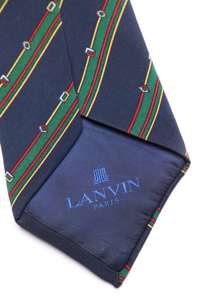 Carou LANVIN PARIS Seiden-Krawatte Mit Streifen
