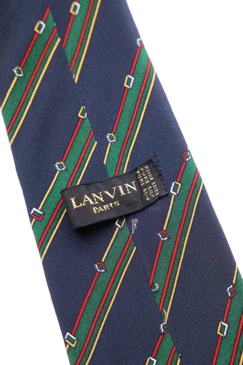 Carou LANVIN PARIS Seiden-Krawatte Mit Streifen