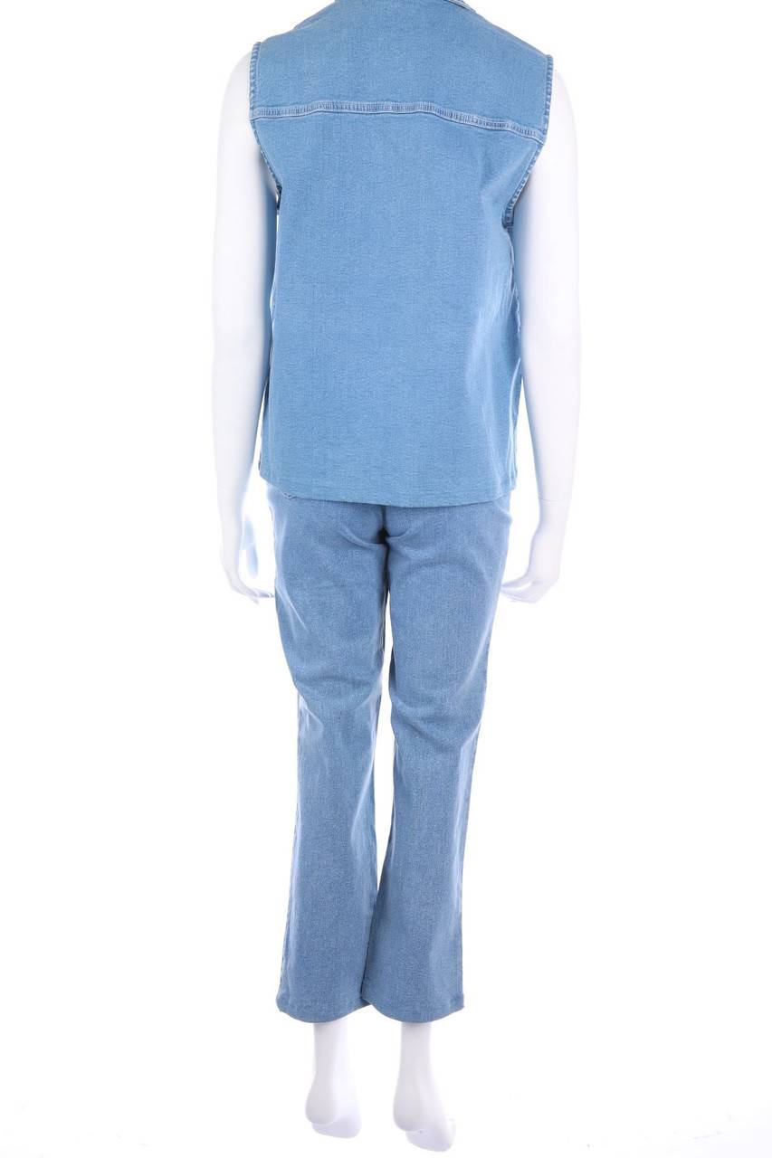 Carou LAURA KENT Denim-Hosenanzug Mit Stickereien