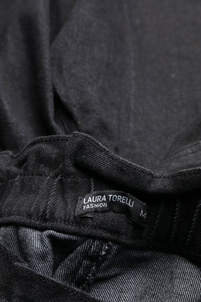 Carou Laura Torelli Denim-Paperbag-Hose